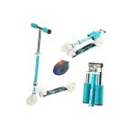 Unisex roller világító LED kerekekkel, menta-fehér, HD505, NILS,