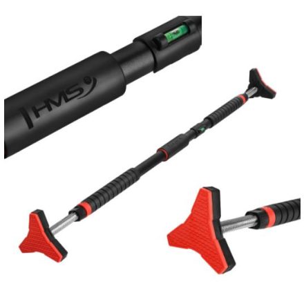 Ajtókeretes húzódzkodó rúd vízmértékkel, DD401,  98-130 cm, HMS