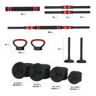SGN130 Pro set 6in1 Multifunkciós súlyzókészlet 30 kg, HMS