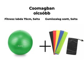   Fitness labda, durranásmentes, Salta - 75 cm + Gumiszalag szett Salta csomagajánlat